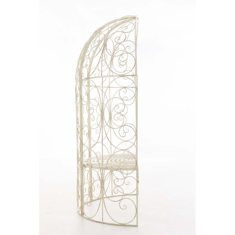 Pabellón semiabierto Rosie con banco antiguo color crema