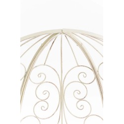 Pabellón semiabierto Rosie con banco antiguo color crema