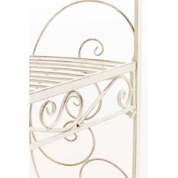 Pabellón semiabierto Rosie con banco antiguo color crema