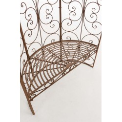 Pabellón semiabierto Rosie con banco marrón antiguo