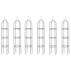 Juego de 6 columnas Romantika negras y rosas