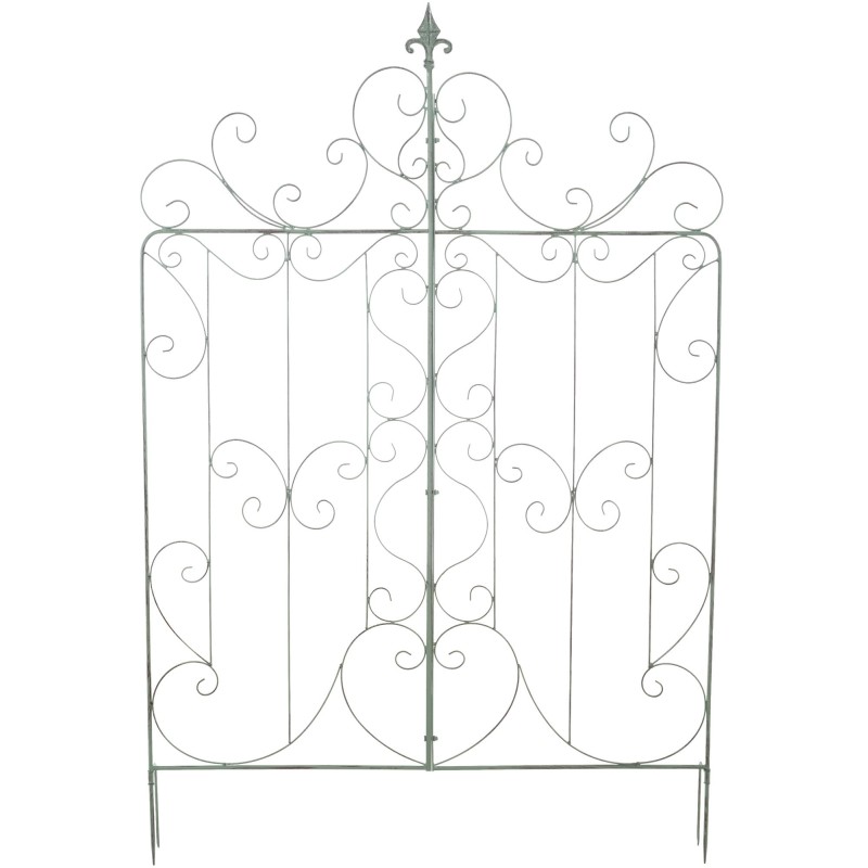 Enrejado antiguo de Mandevilla verde