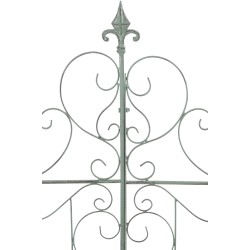 Enrejado antiguo de Mandevilla verde