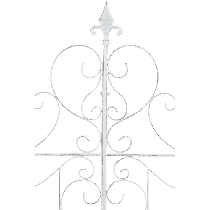 Enrejado de mandevilla blanco antiguo