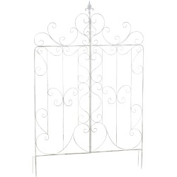 Enrejado de mandevilla blanco antiguo