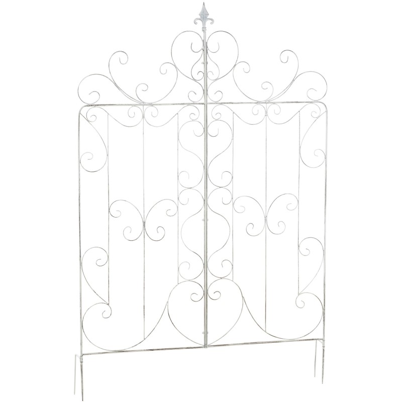 Enrejado de mandevilla blanco antiguo