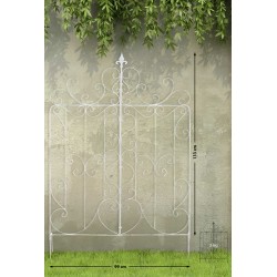 Enrejado de mandevilla blanco antiguo