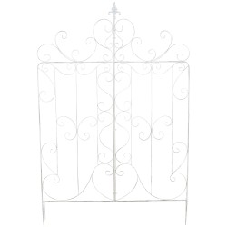 Enrejado de mandevilla blanco antiguo