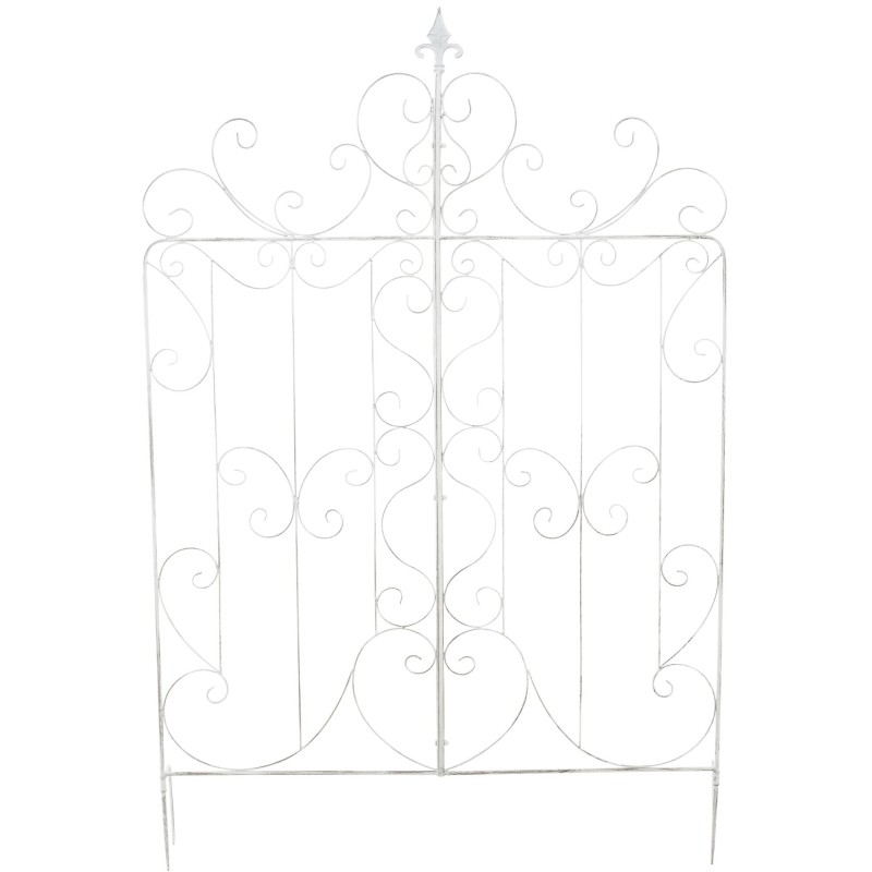 Enrejado de mandevilla blanco antiguo