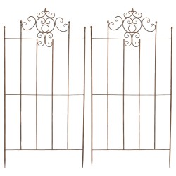 Juego de 2 celosías Paula de color marrón antiguo