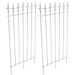 Juego de celosía Elisa de 2 piezas en blanco antiguo