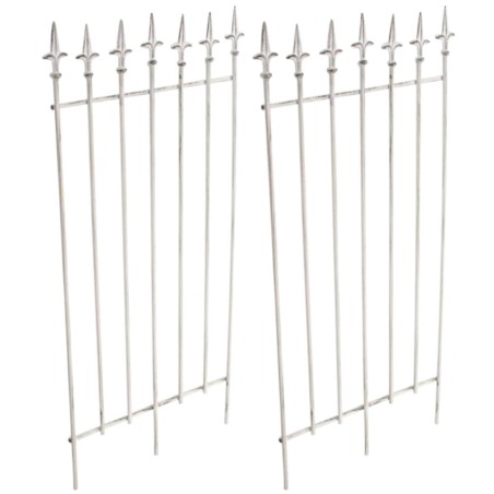 Juego de celosía Elisa de 2 piezas en blanco antiguo