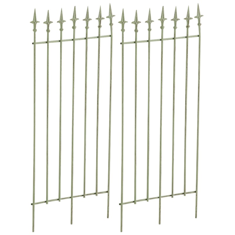 Juego de celosía Elisa de 2 piezas en verde antiguo