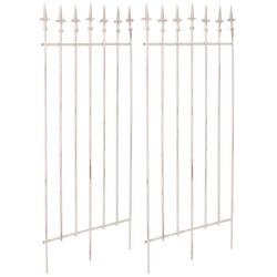 Juego de celosía Elisa de 2 piezas en color crema antiguo