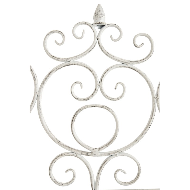 Juego de 2 celosías Paula blancas antiguas