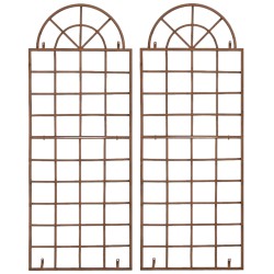 Juego de 2 celosías Viva color marrón antiguo