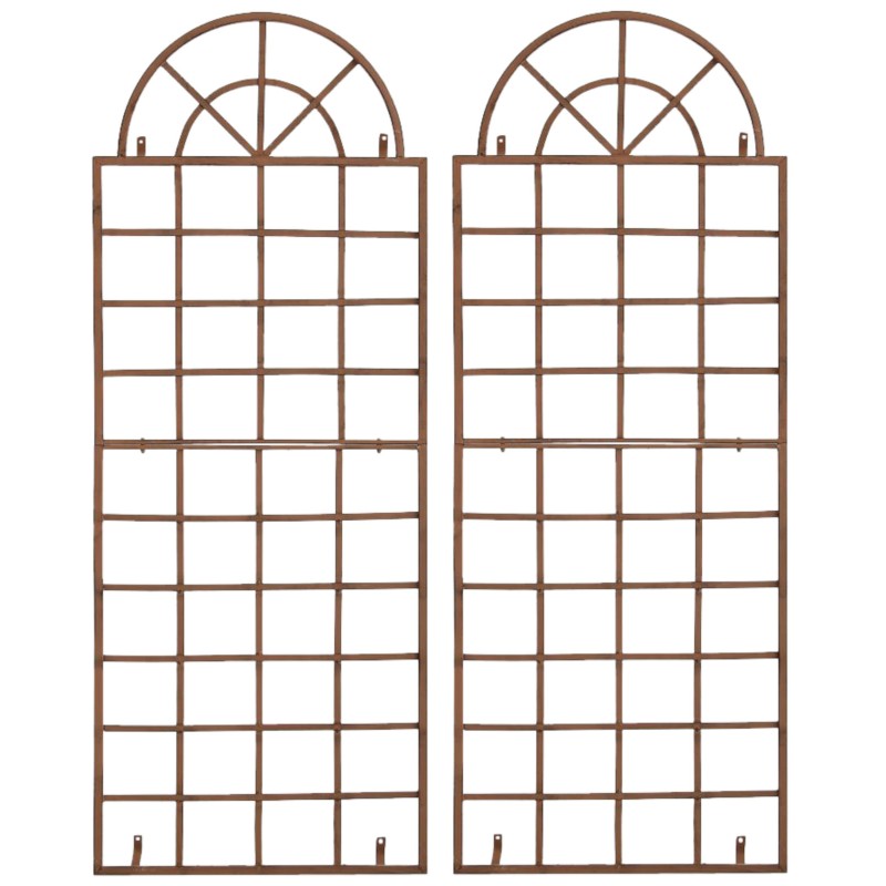 Juego de 2 celosías Viva color marrón antiguo