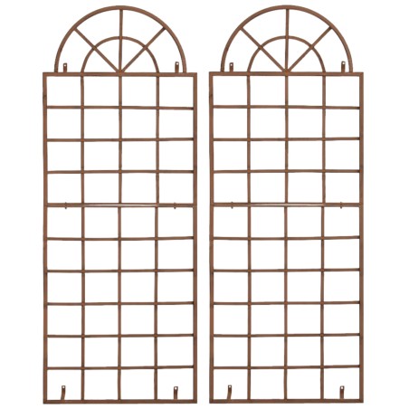 Juego de 2 celosías Viva color marrón antiguo