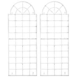 Juego de 2 celosías Viva blancas antiguas