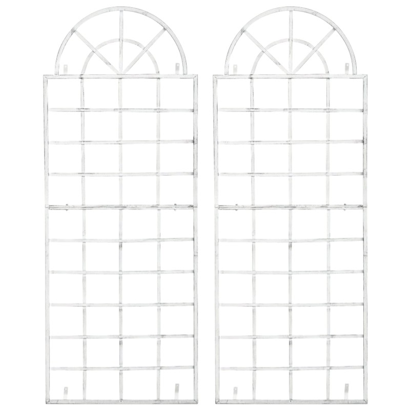 Juego de 2 celosías Viva blancas antiguas