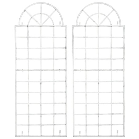 Juego de 2 celosías Viva blancas antiguas