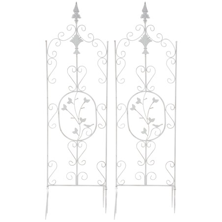 Conjunto de 2 enrejados Burgus blancos antiguos