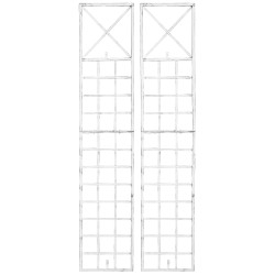 Juego de 2 celosías Trigo blancas antiguas