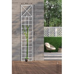 Juego de 2 celosías Trigo blancas antiguas