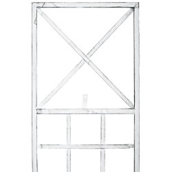 Juego de 2 celosías Trigo blancas antiguas