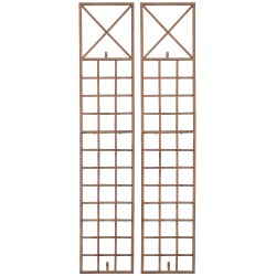 Juego de 2 celosías Trigo de color marrón antiguo