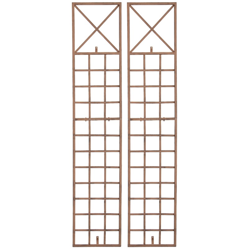 Juego de 2 celosías Trigo de color marrón antiguo