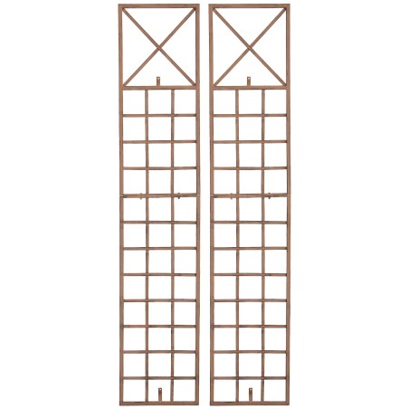 Juego de 2 celosías Trigo de color marrón antiguo