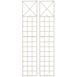 Juego de 2 celosías Trigo en color crema antiguo