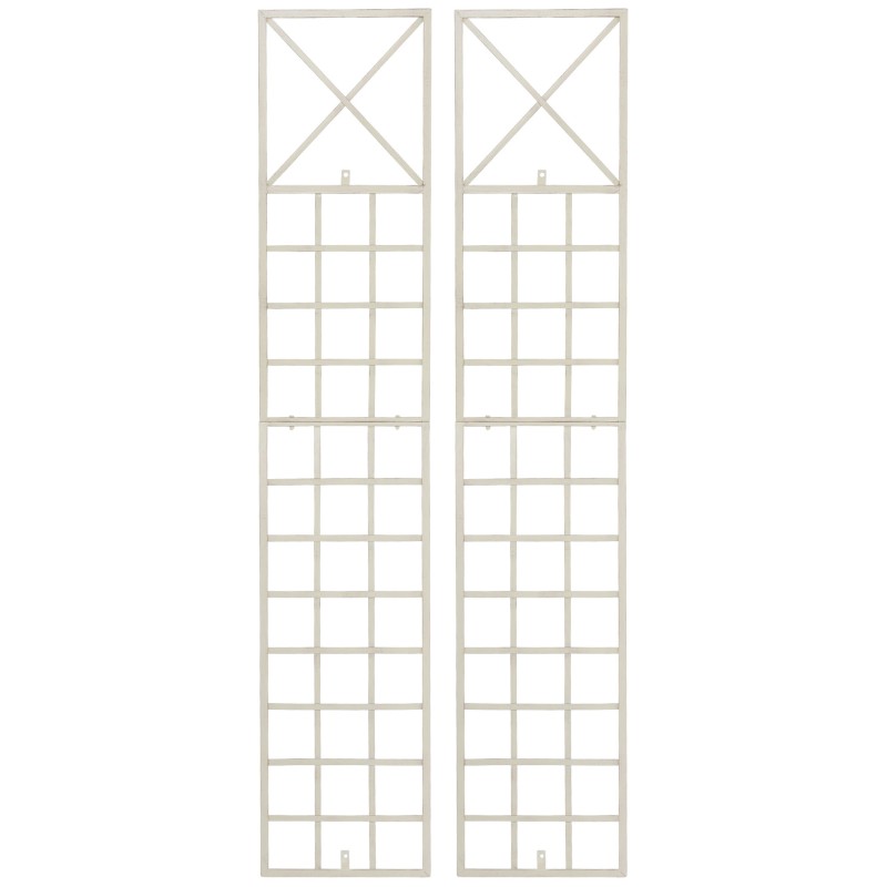 Juego de 2 celosías Trigo en color crema antiguo