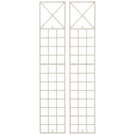 Juego de 2 celosías Trigo en color crema antiguo