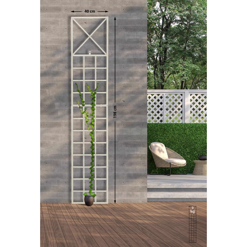 Juego de 2 celosías Trigo en color crema antiguo