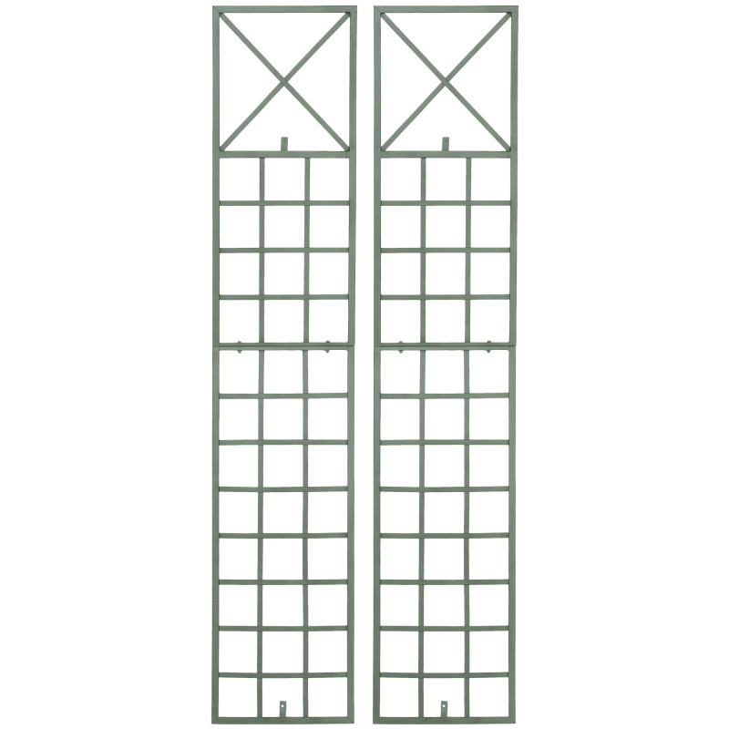 Juego de 2 celosías Trigo de color verde antiguo