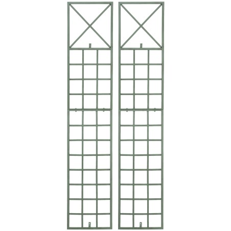 Juego de 2 celosías Trigo de color verde antiguo