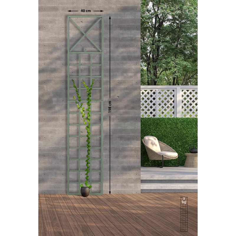 Juego de 2 celosías Trigo de color verde antiguo