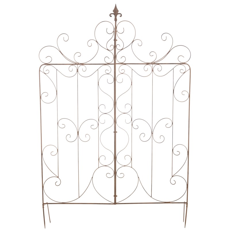 Juego de 2 enrejados para Mandevilla marrón antigua