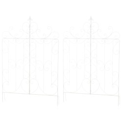 Juego de 2 enrejados blancos para Mandevilla