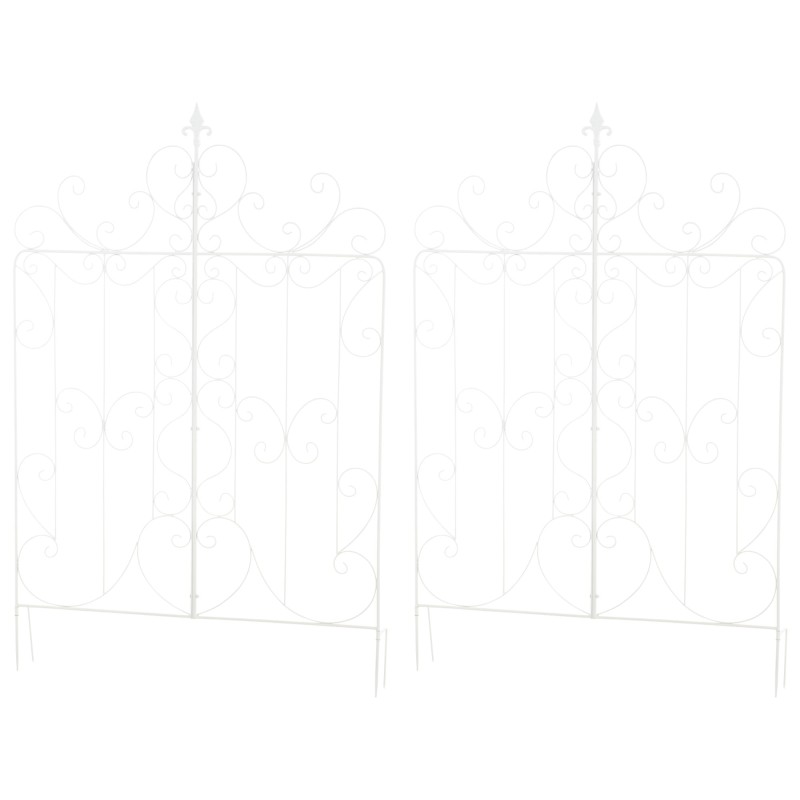 Juego de 2 enrejados blancos para Mandevilla