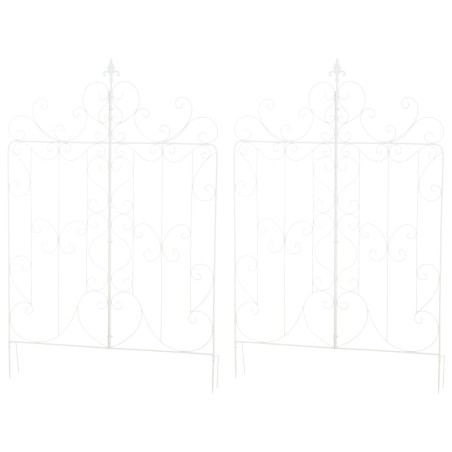 Juego de 2 enrejados blancos para Mandevilla