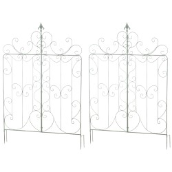 Juego de 2 enrejados para Mandevilla verde antigua