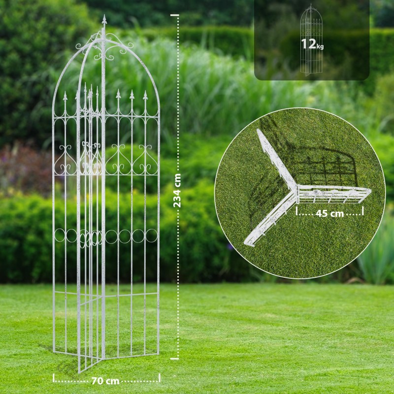 Enrejado Flowton blanco antiguo