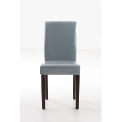 Silla de comedor Ina, marrón oscuro/gris