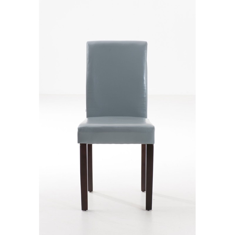 Silla de comedor Ina, marrón oscuro/gris