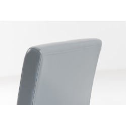 Silla de comedor Ina, marrón oscuro/gris