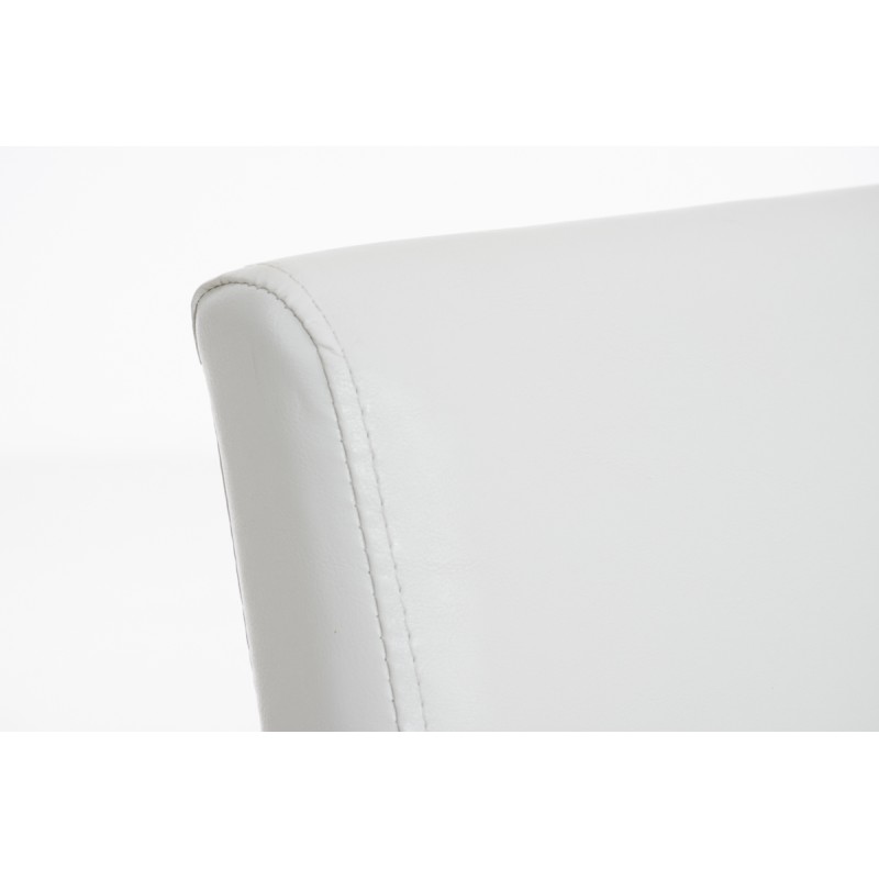 Una silla de comedor, marrón oscuro y blanca