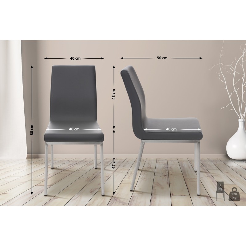 Silla de comedor Colmar, gris